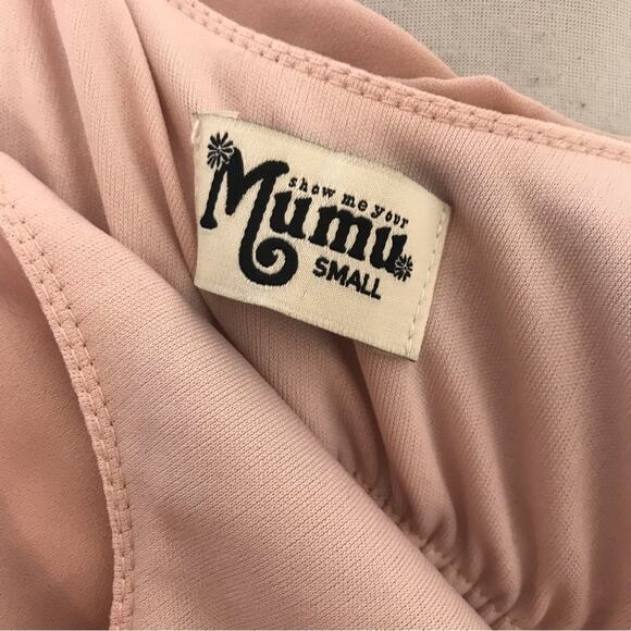 Show Me Your MuMu Caitlin Ruffle Maxi Dress Pink Size Small Prom Bridesmaid - Picture 9 of 11